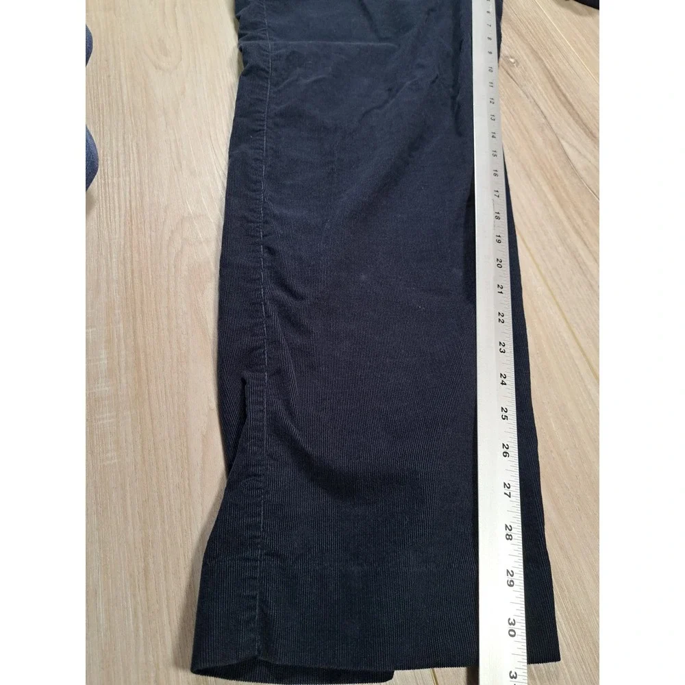 Merona Mens Navy‎ Blue Corduroy Pants Flat Front 40x32 Straight Leg Cotton Blend